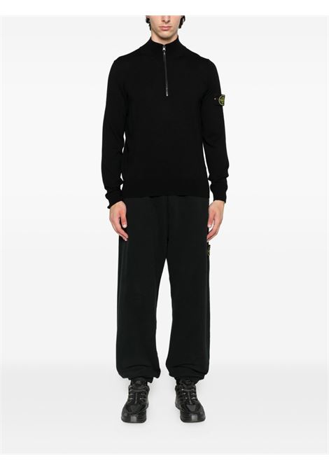 maglione half-zip uomo nero STONE ISLAND | K2S15 5100007 S00C4V0029
